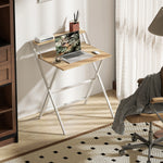 70 Cm Folding Computer Desk For Small Spaces Bedroom | Natural