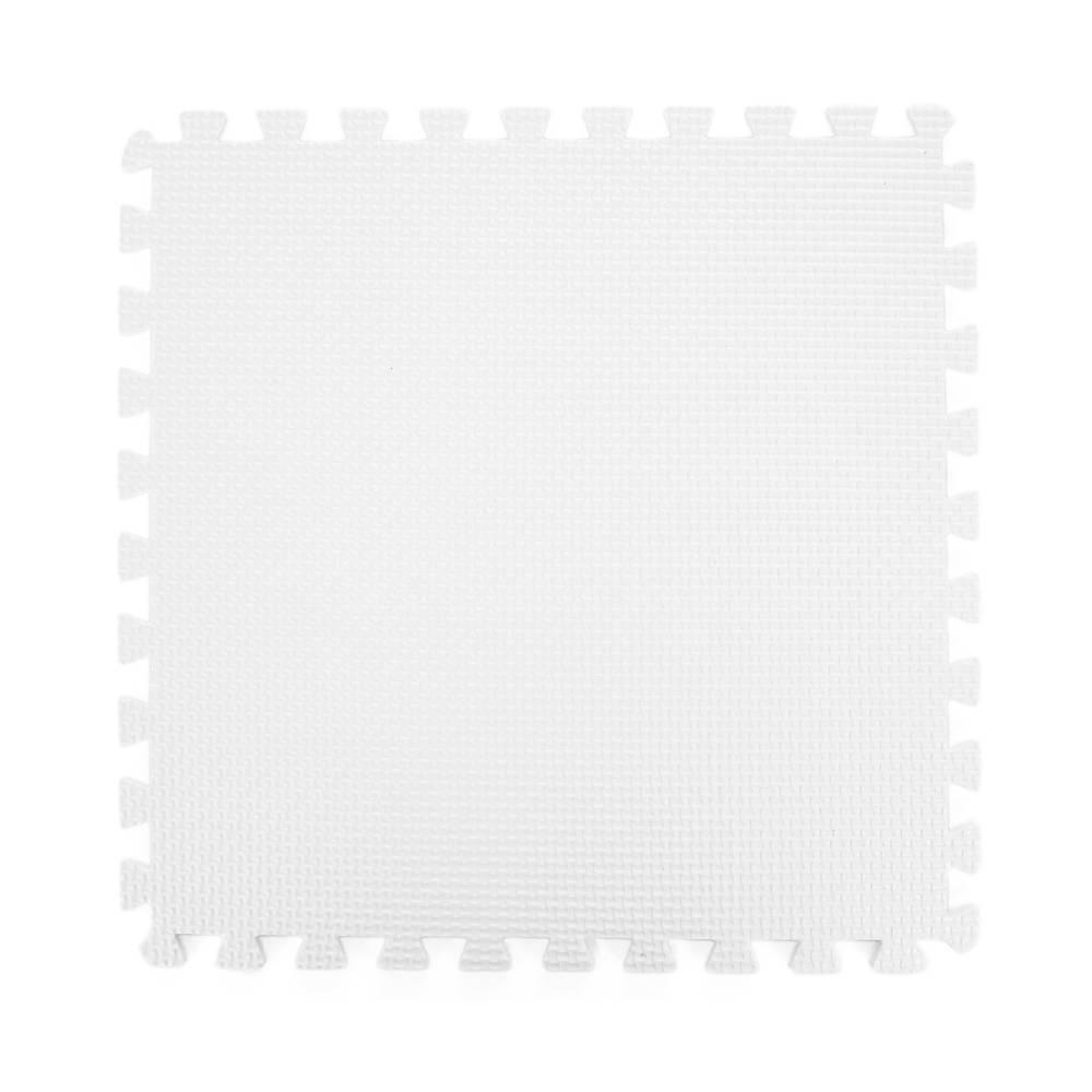 12pcs Interlocking Foam Play Mats For Kids – Soft, 30cm X 30cm Puzzle Floor Tiles | White
