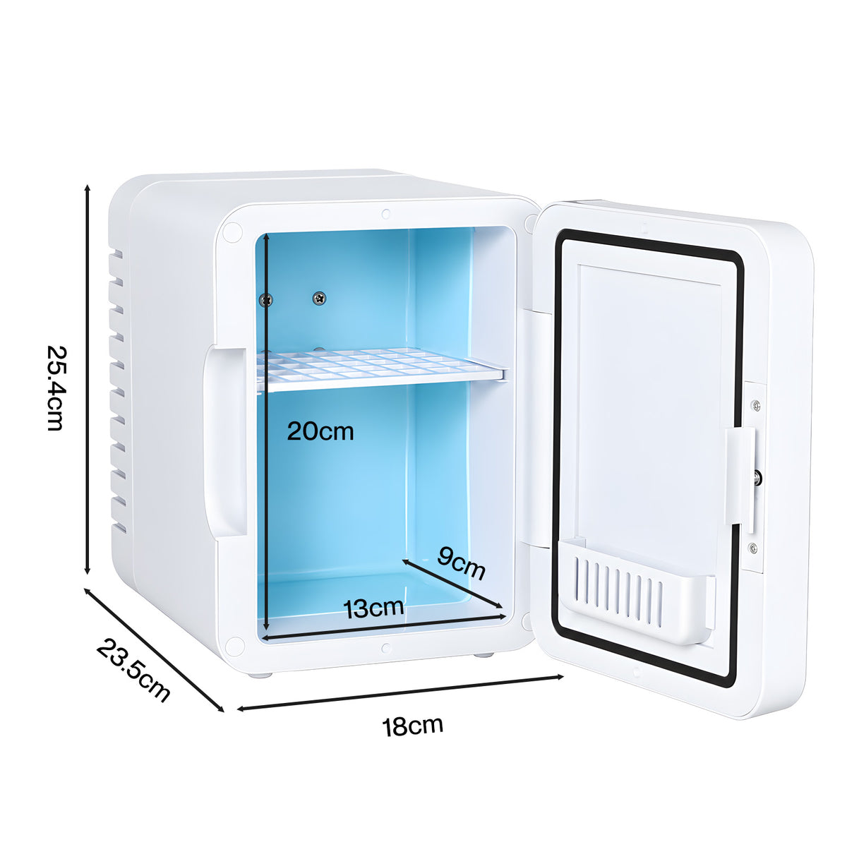 Mini Fridge 5l Portable Cooler Warmer With Mirror Bedroom Office Car | White