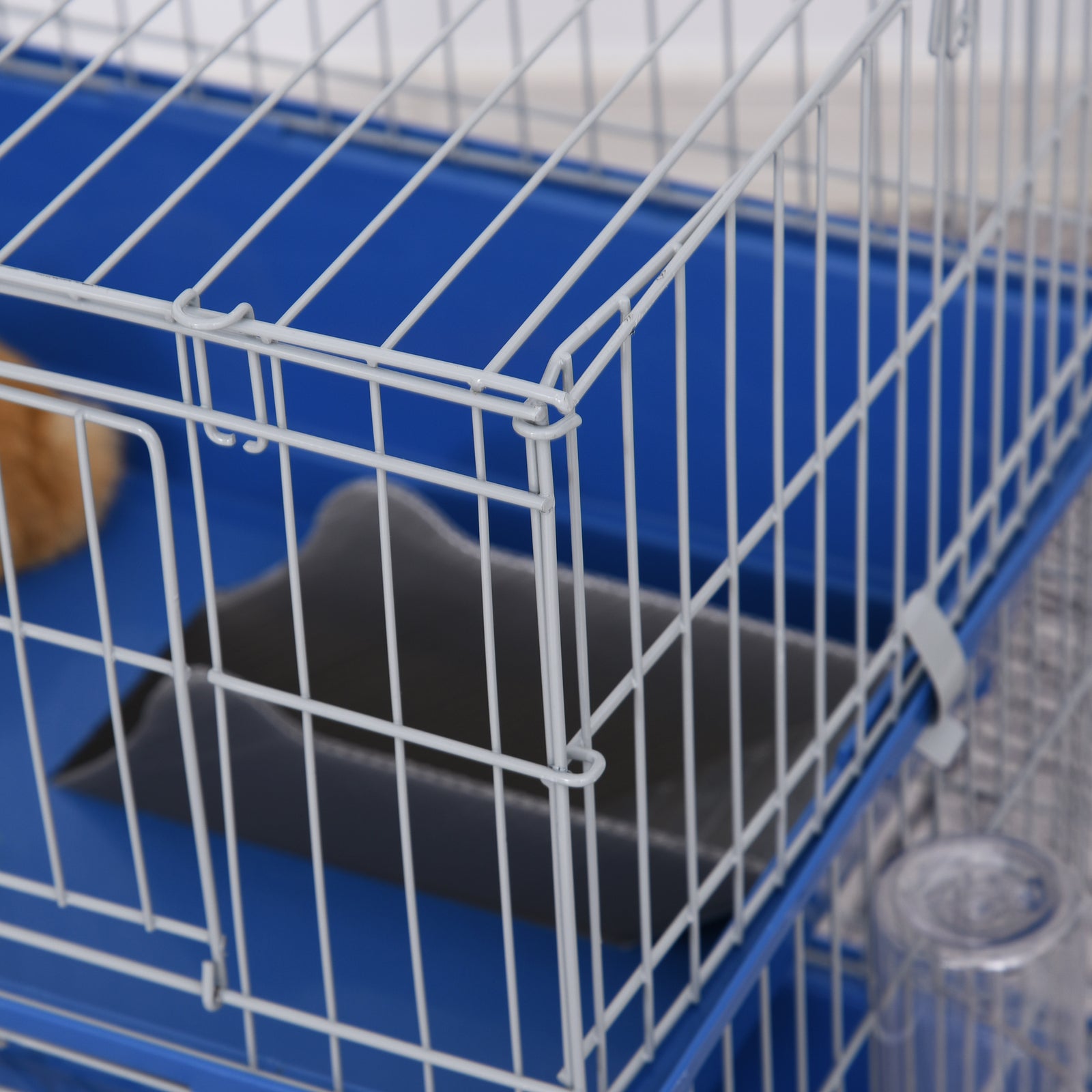 2-tier Small Animal Cage For Rabbit Ferret Chinchilla W/ Ramp Food Dish