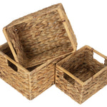 Nordic Water Hyacinth Storage Basket | Set-of-3 | Brown