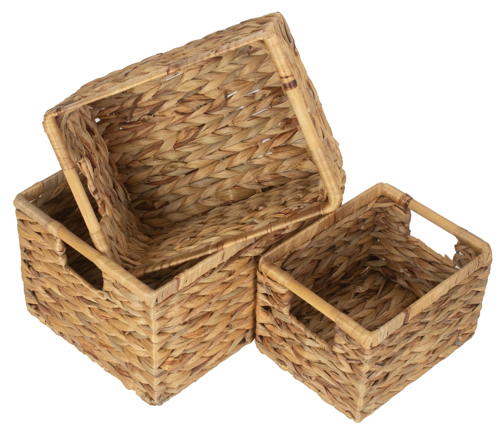 Nordic Water Hyacinth Storage Basket | Set-of-3 | Brown