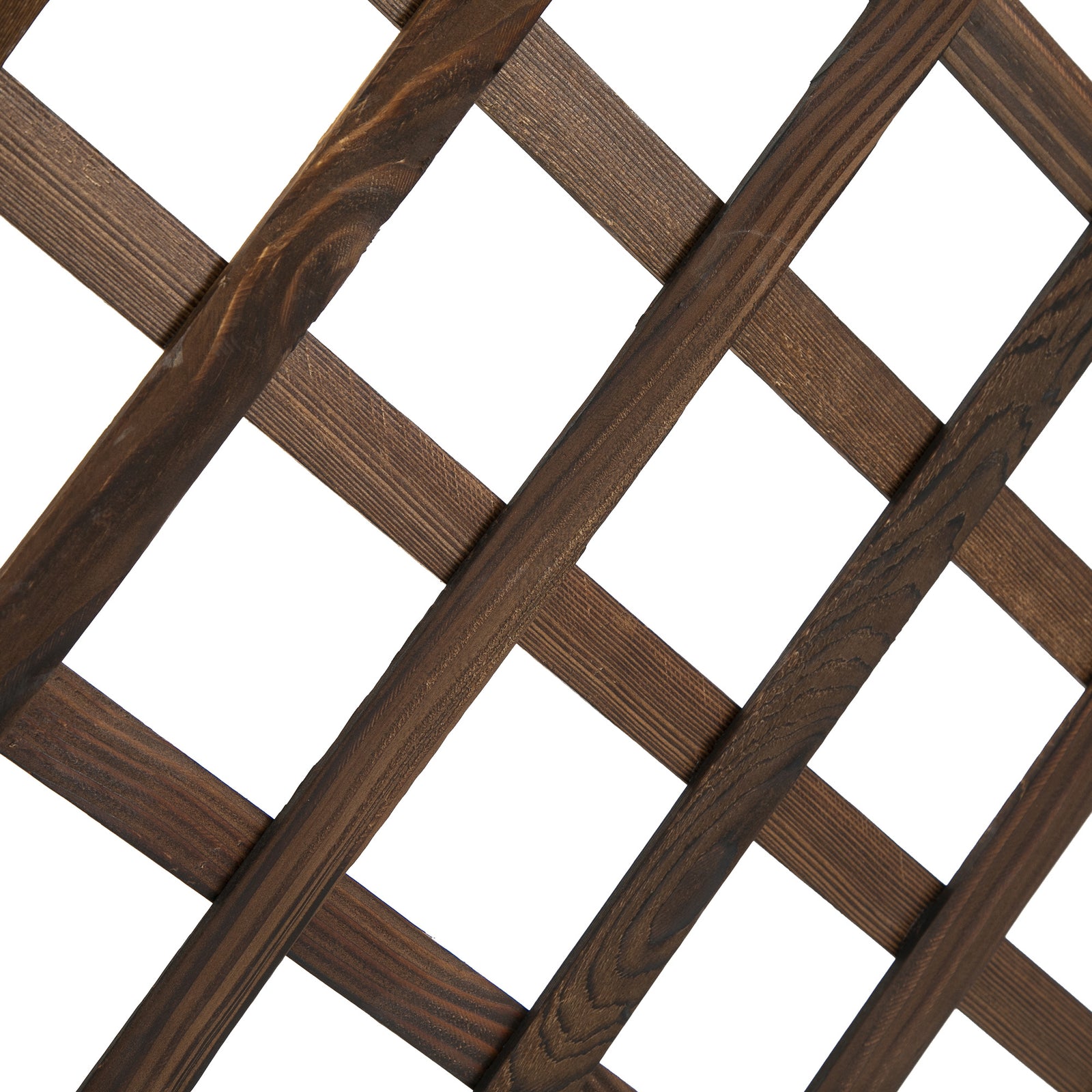 45l Garden Pine Planter W/ Trellis | Chocolate