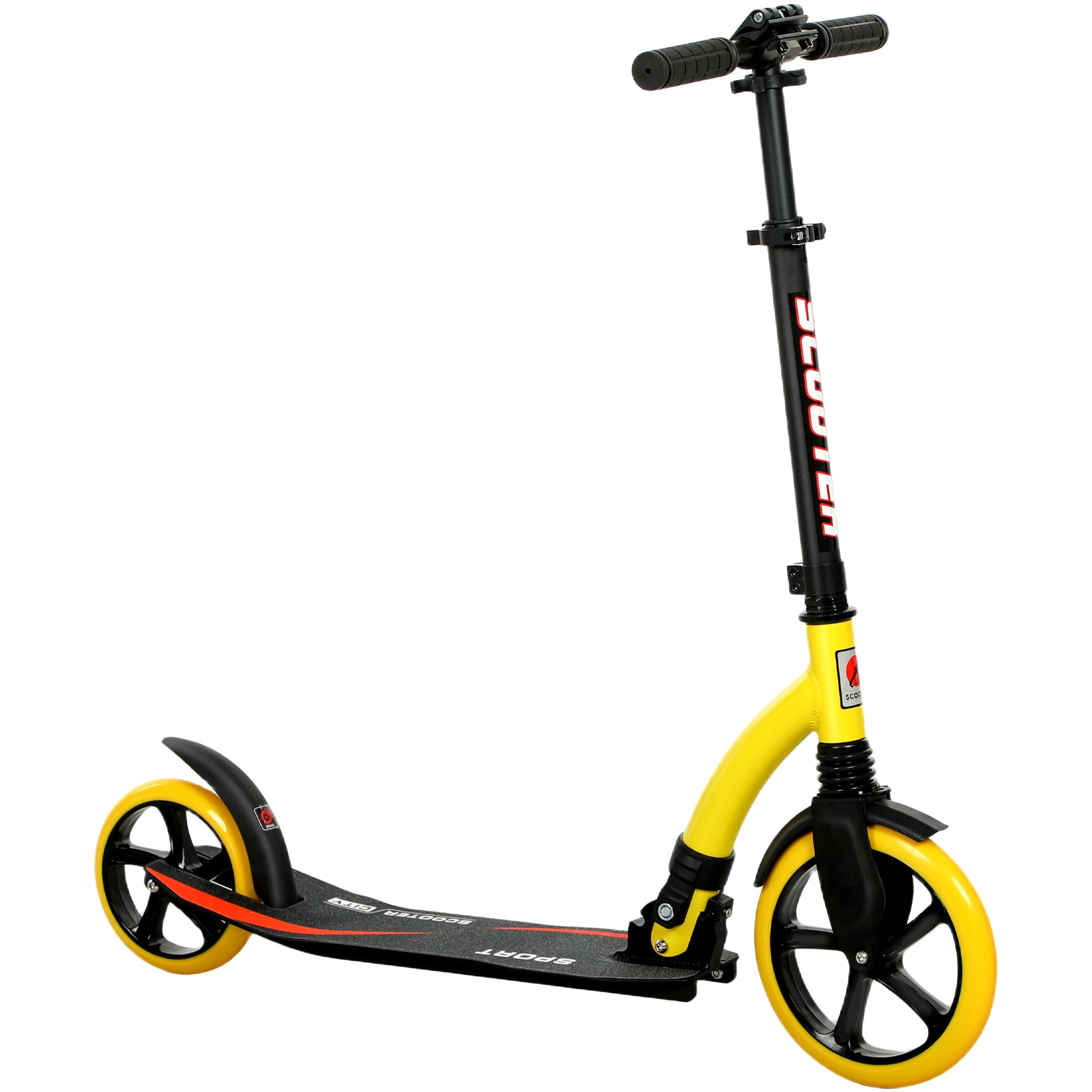 Teens Adult Kick Scooter Foldable Adjust Aluminium For 14+ | Yellow