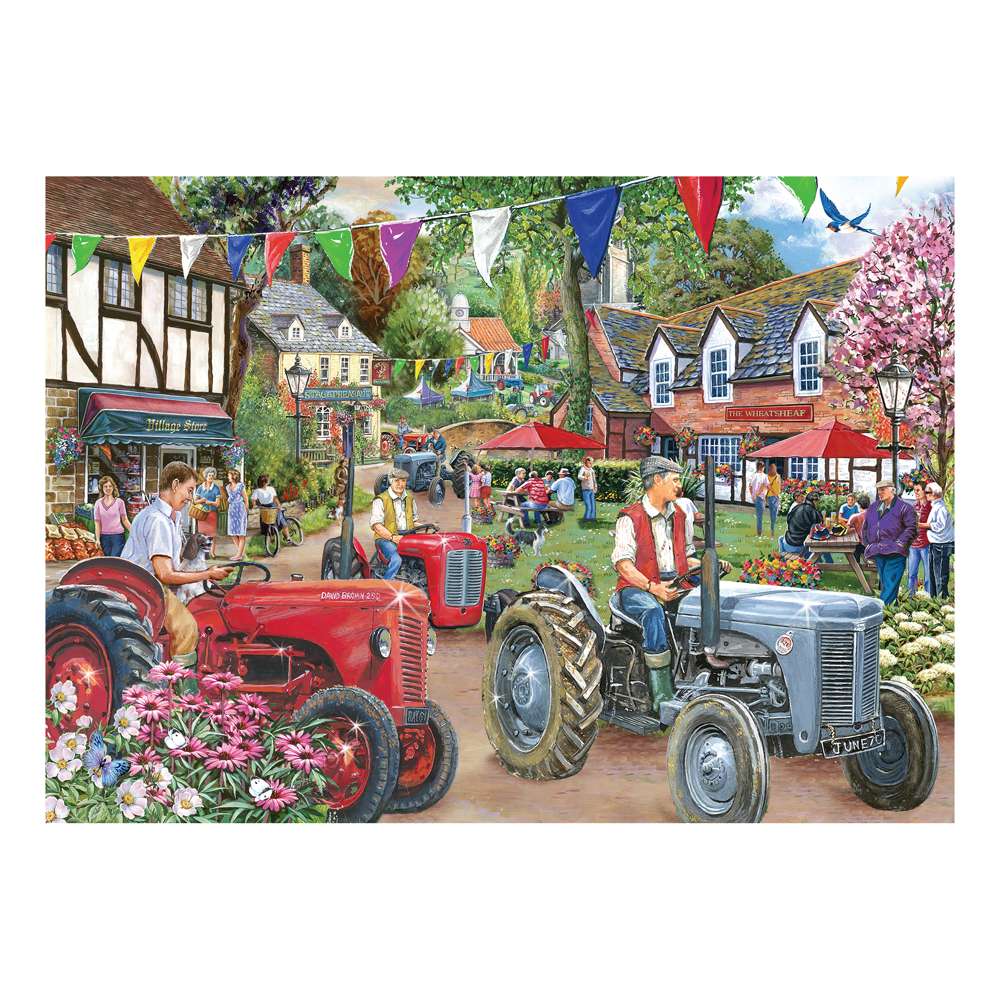 The House of Puzzles Tractor Parade Big 500 Piece Jigsaw Puzzle