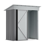 3x5ft Galvanised Metal Garden Shed Metal Storage Shed With Lockable Door