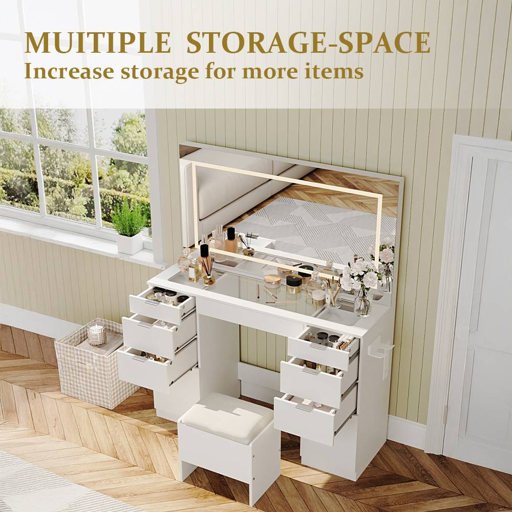 Dressing Table With Led Illuminated Mirror