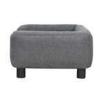 Solid Mango Wood, Upholstered Mini Battleship Tweed Pet Sofa Bed