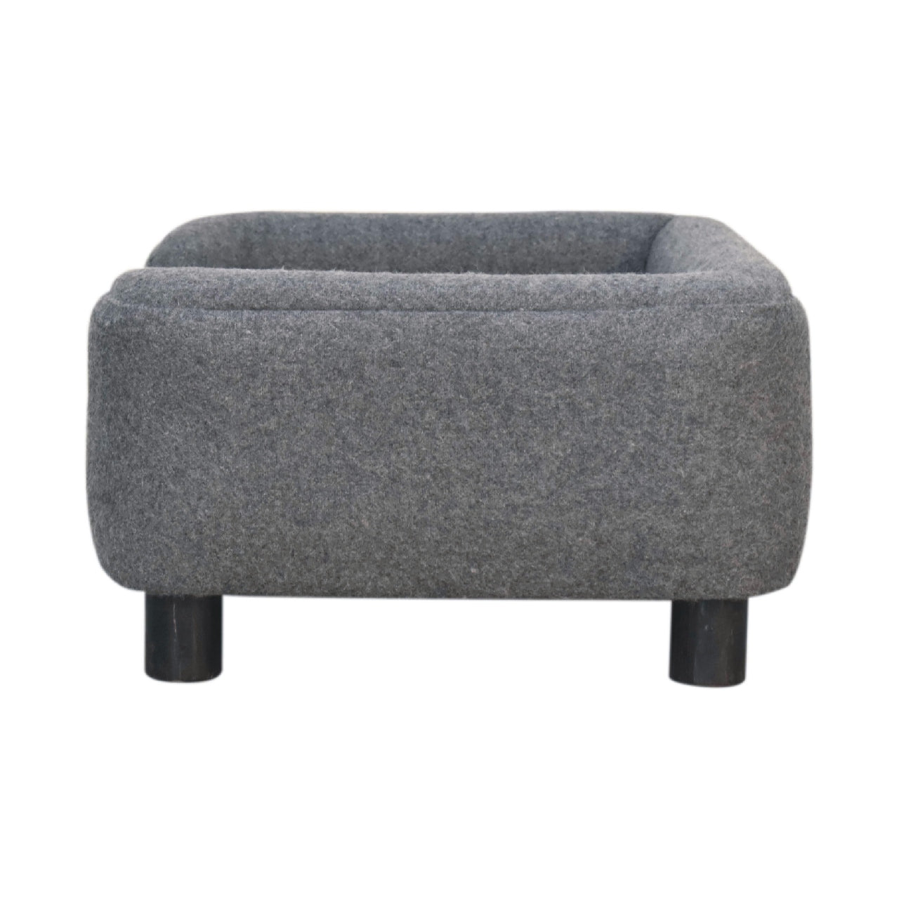 Solid Mango Wood, Upholstered Mini Battleship Tweed Pet Sofa Bed