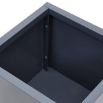 Zinc Galvanized Steel Planter Box With Drainage Hole –square Raised Planter Box Outdoor Balcony Garden Trough Pot | Large | Anthracite Grey