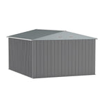 10x12ft Metal Garden Shed Outdoor Metal Storage Shed With Lockable Door