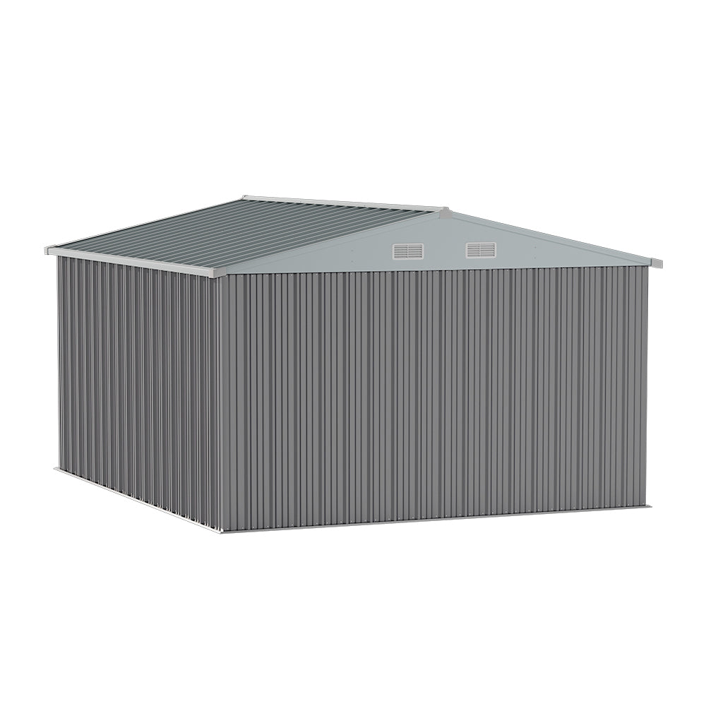 10x12ft Metal Garden Shed Outdoor Metal Storage Shed With Lockable Door