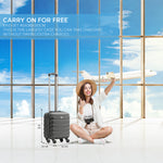 45x36x20cm Lightweight Underseat Cabin Carry On Suitcase - 100+ Airline Approved - Hard Shell Luggage - 4 Wheels | 45 x 36 x 20cm | Charcoal