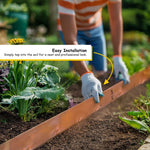 Metal Lawn Edging Garden Border - 5 Pieces | 5m | Rust