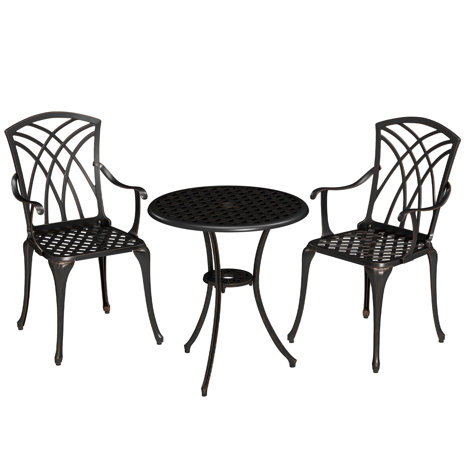 3 Pcs Garden Bistro Set Outdoor Garden Furniture Set