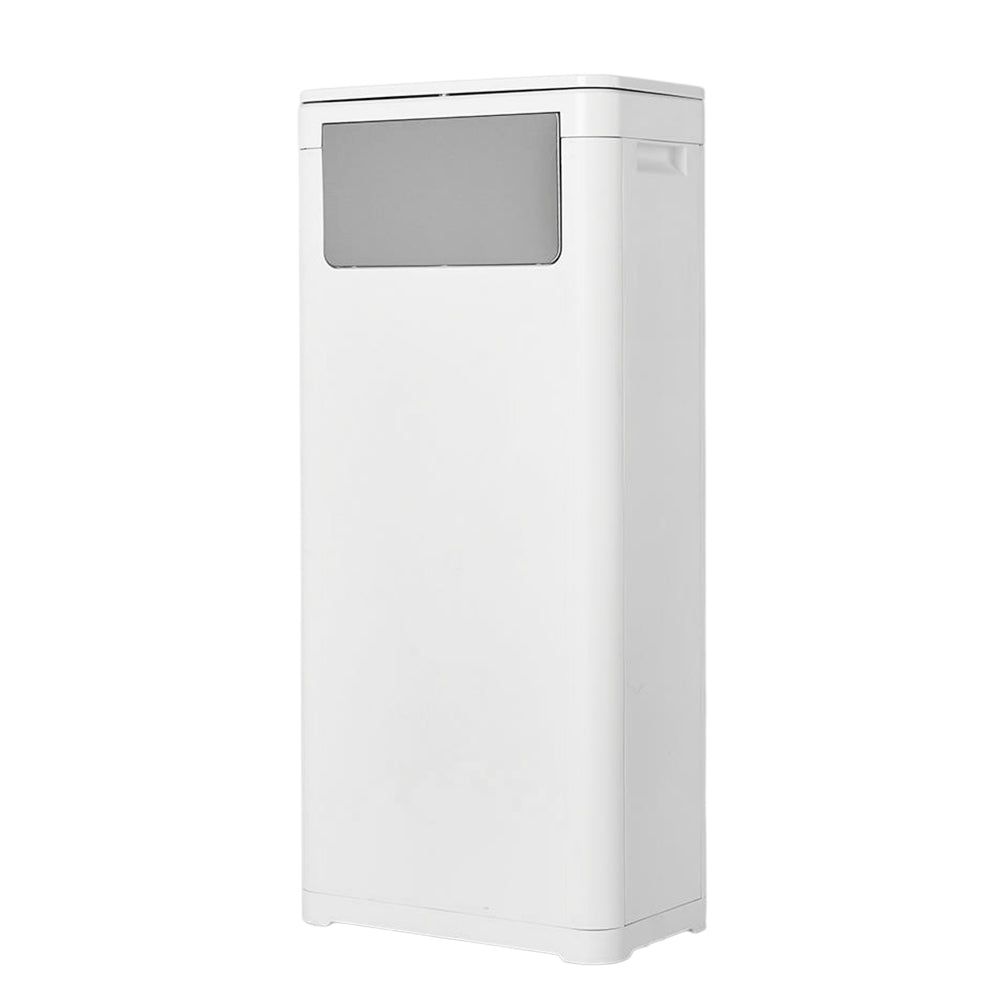 25l/32l Plastic Rubbish Bin With Top And Side Opening | Small | White