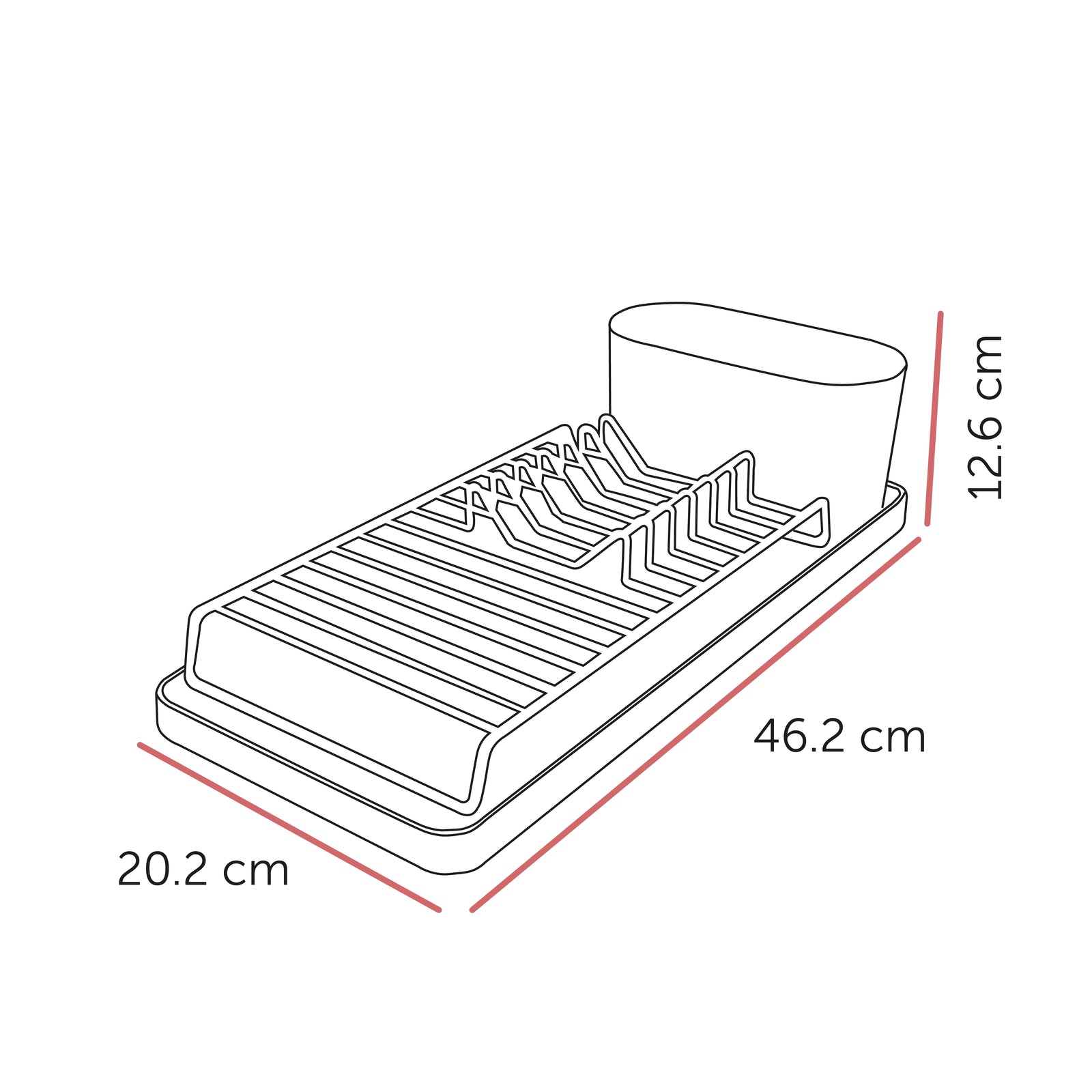 Recycled Compact Draining Rack - Stone Kitchen Dish Drainer - Made in the UK