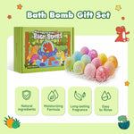 12pcs Dino Egg Bath Bomb Kit With Dinosaur Toy Bath Bombs For Kids