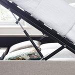 Brandon Fabric Ottoman Bed | Double | Beige