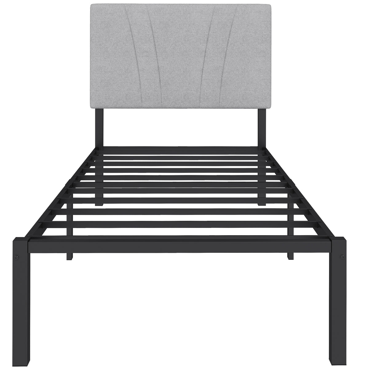 HOMCOM 3ft Single Bed Frame With Upholstered Headboard And Underbed Storage