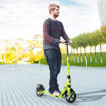 Teens Adult Kick Scooter Foldable Adjust 14+ W/ Dual Brake | Green