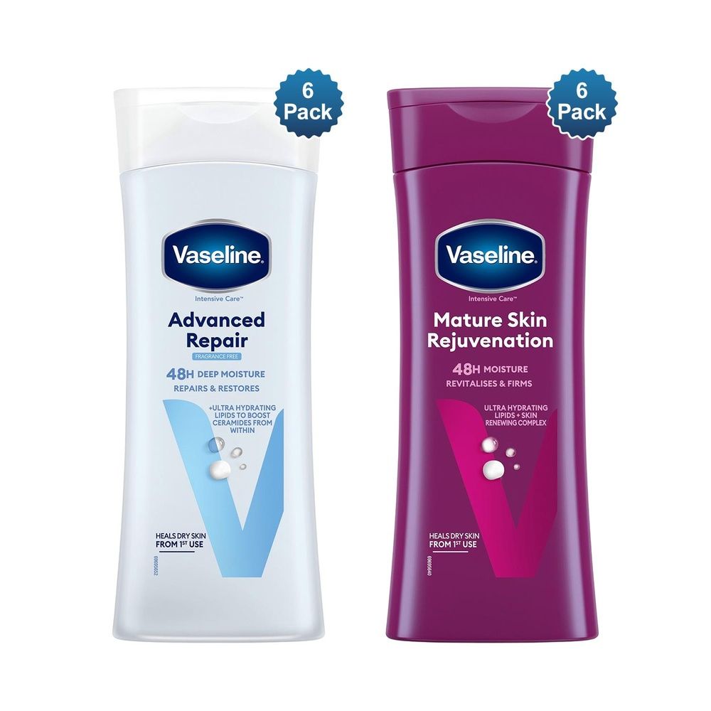Vaseline Intensive Care Body Lotion Advanced Repair & Mature 400ml, 6 Pack