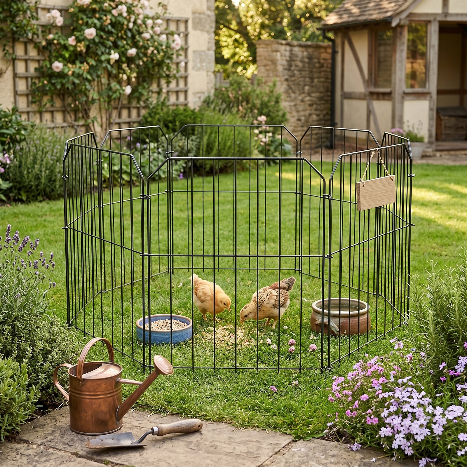 Breeins 10-pack Decorative Metal Garden Fence Panels