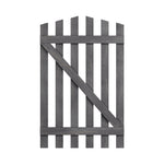 Rustic Wooden Garden Gate With Arched Top Weathered Gray Finish | Small | Grey