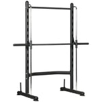 Adjustable Squat Rack With Pull-up Bar For Home Gym | Black