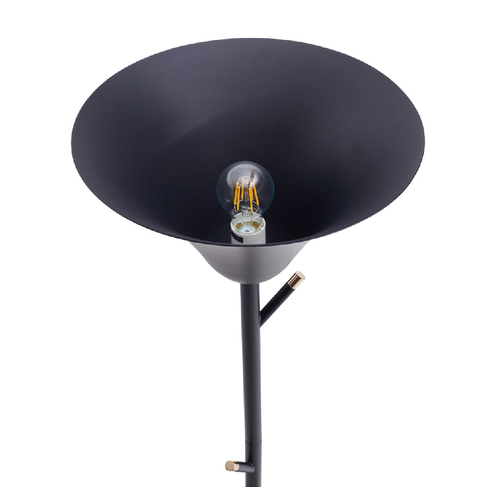 Modern Black E14 1-light Floor Lamp With Coat Rack