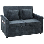 2 Seater Sofa Bed, 3-in-1 Convertible Pull Out Sofa Bed | Dark Blue