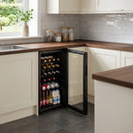 Glass Door Beverage Cooler With Led Light | 99l | Black