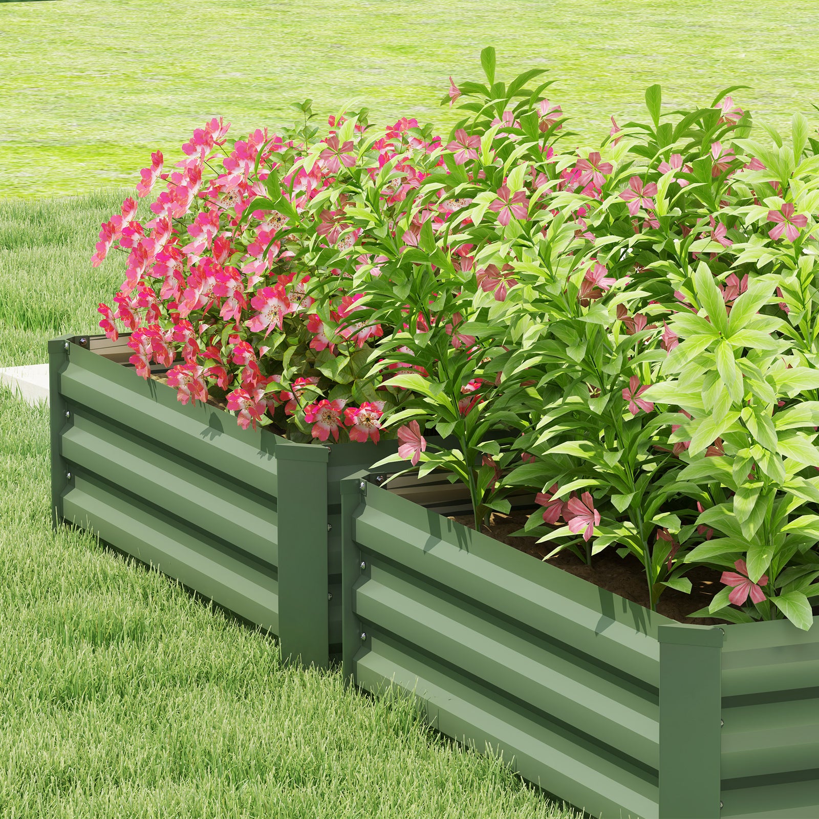 Raised Beds For Garden, 100x60x30cm, Green | Green