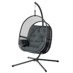 Hanging Egg Chair Set | Dark Gray