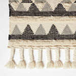 Kota Black & Grey Kilim Wool Rug | 200cm | Black & Grey