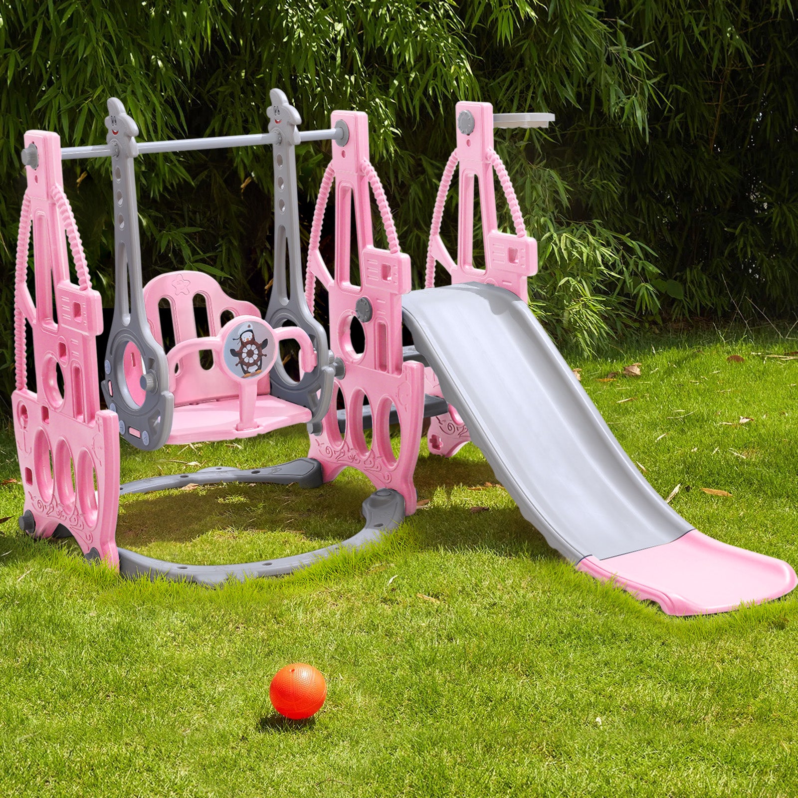3 In 1 Children Swing And Slide Set Toddler Climber Playset