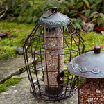 Secret Garden Squirrel-proof Seed Feeder With Antique Leaf Top | Brown
