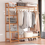 Bamboo Bedroom Garment Clothes Rack | Large | Brown