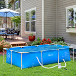 Steel Frame Pool With Filter Pump, Reinforced Sidewalls | Sky Blue