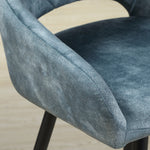 Velvet-touch Bar Stools Counter Set Of 2 | Blue