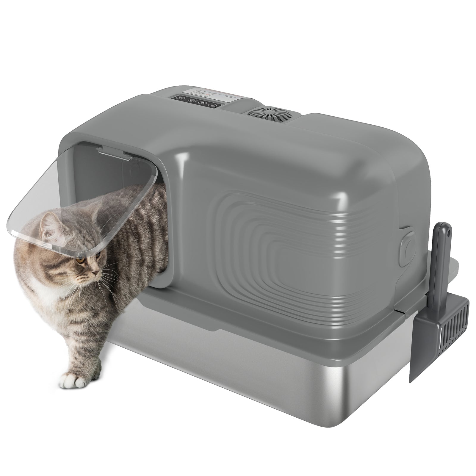 65l Xl Stainless Steel Litter Tray With Plasma Deodoriser System