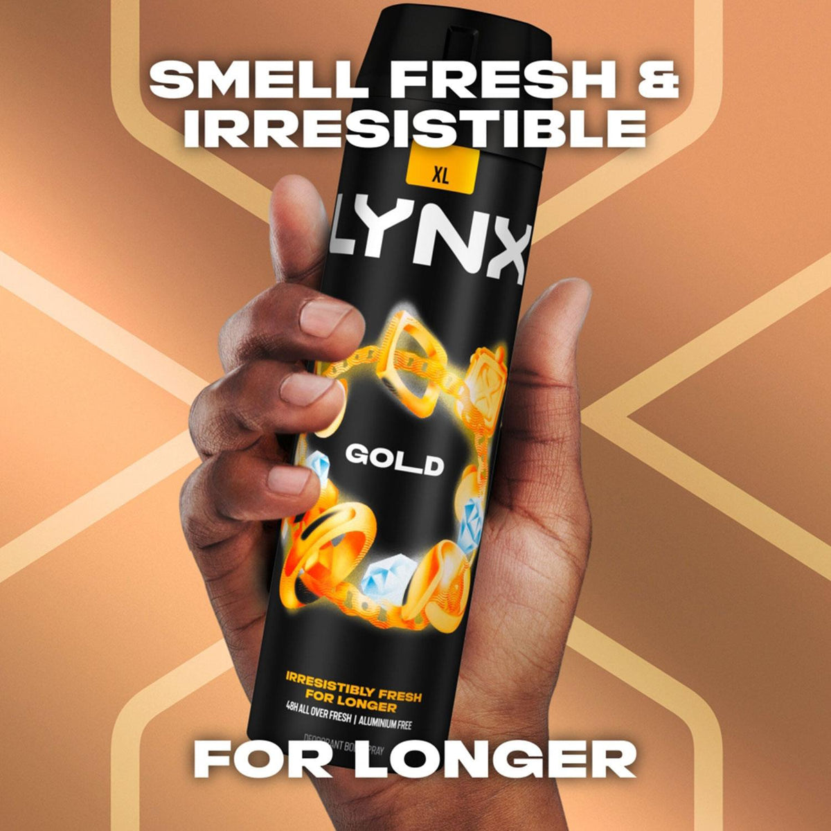 Xl Gold Body Spray Deodorant 48hrs High Definition Fragrance 200ml | Set of 18