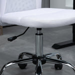 Armless Mesh Office Chair 5 Wheels | White