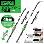 500w Hedge Trimmer Garden Electric Long Reach Telescopic Extendable Hedge Cutter Corded