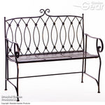 Wrought Iron Ebony Bench