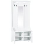 Hallway Furniture Set Shoe Bench Storage Mirror Cabinet