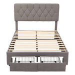 Breeins Double Upholstered Bed Frame With 2 Drawers