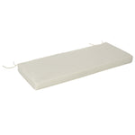 Garden Bench Cushion 2 Seater Seat Pad Indoorand Outdoor Use | White