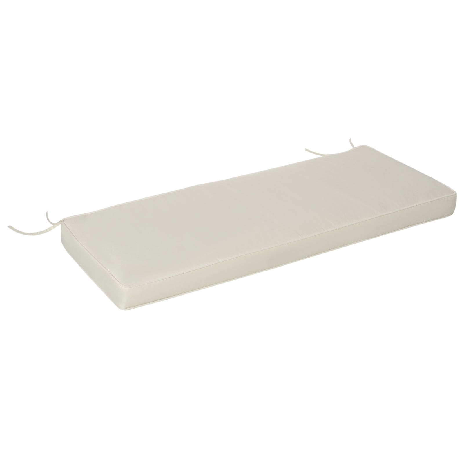 Garden Bench Cushion 2 Seater Seat Pad Indoorand Outdoor Use | White