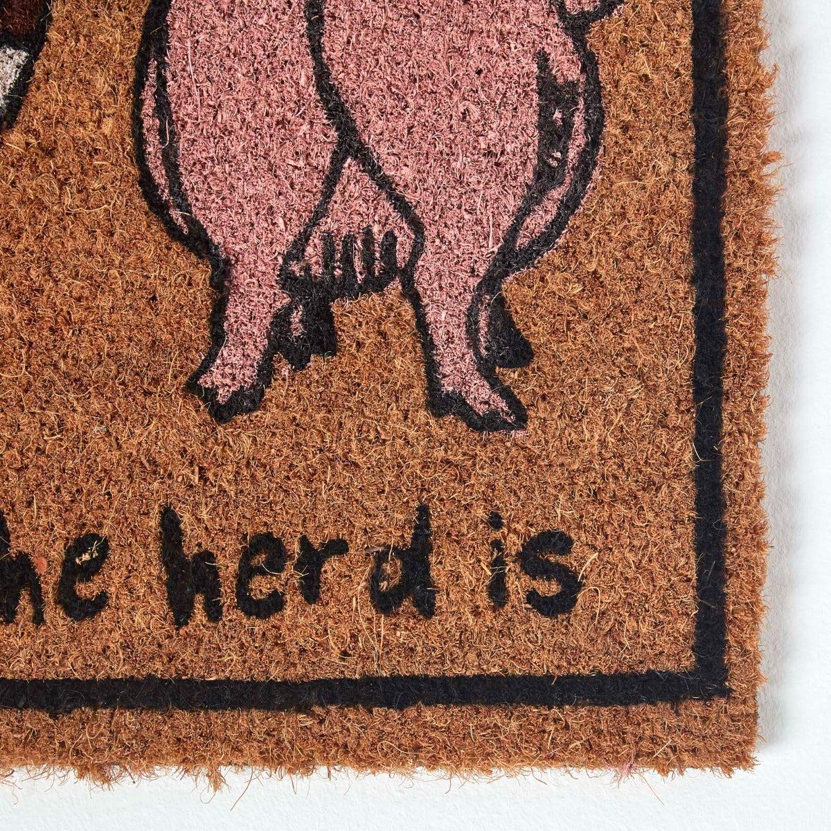 HOMESCAPES Farm Animal Coir Non-slip Doormat